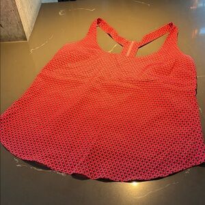 Love on a Hanger Red and Black Apple Print Top